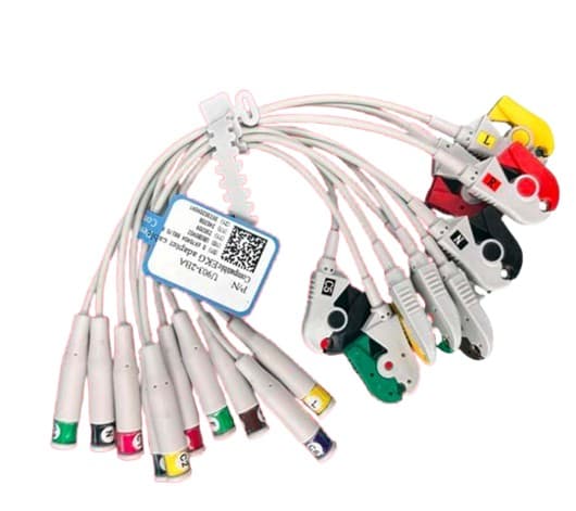 ECG Cable Adaptor Clip Type – 10 Lead Color-Coded Adapter Set