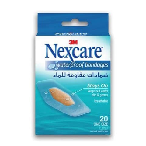 Nexcare – 586-20D Absolute Waterproof Bandages, 26X57Mm, 20/Box
