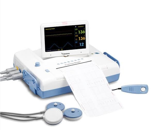 Bistos BT-350 Fetal Monitor CTG Machine with 7-Inch Color LCD and Thermal Printer