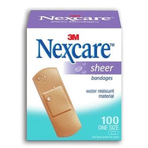 Nexcare – 656-100 Sheer Bandages, 72X25Mm, 100/Box