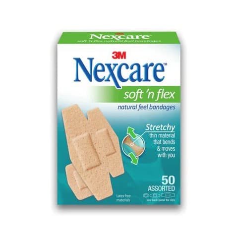 Nexcare – Sf-50D Soft ‘N’ Flex Comfort Bandages, Assorted, 50/Box