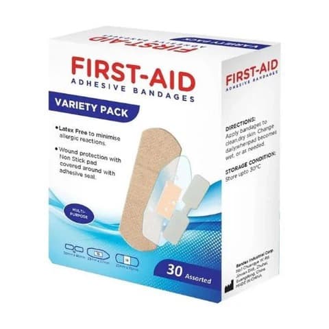 First Aid – Variety Pack Bandages Assorted 30’s