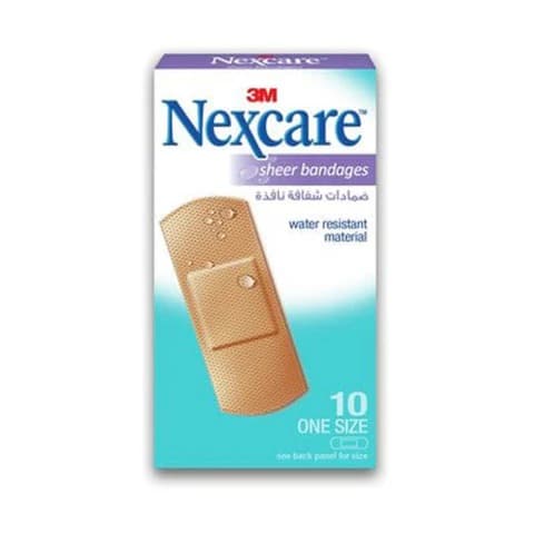 Nexcare – 656-10 Sheer Bandages, 72X25Mm, 10/Box