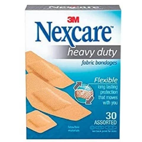 Nexcare – Heavy Duty Flexible Fabric Bandages 667-30, Assorted 30 Ct