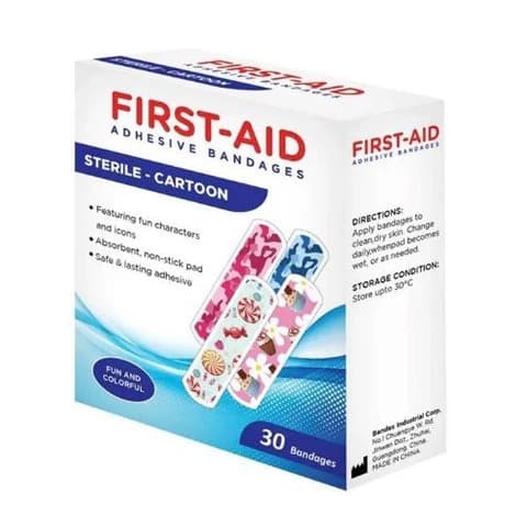 First Aid – Sterile Bandages -Kids 30’s -19mm X 76mm