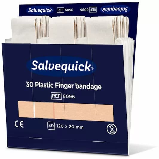 Salvequick Plastic Finger Plasters – 120 × 20 mm | 6096 thumbnail 2