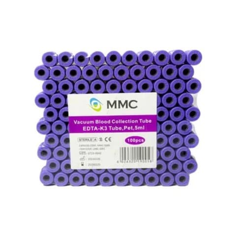MMC – EDTA-K3 with Purple Cap Blood Collection Tube, 5ml – LABC-1001