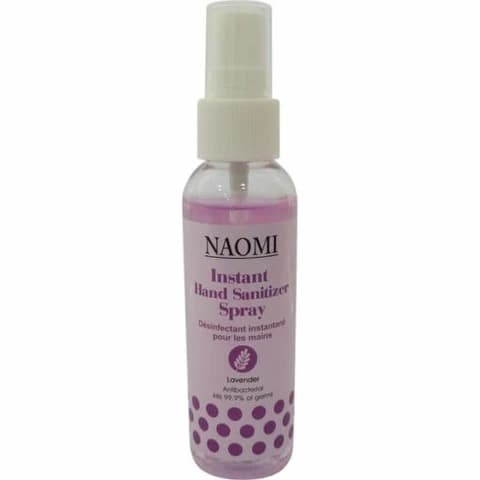 Naomi Instant Hand Sanitizer Spray Lavender 60ml – (Pack of 12)