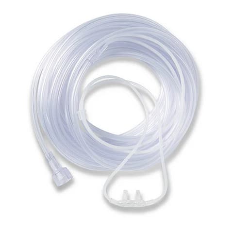 Supersoft Nasal Oxygen Cannula, Universal Connector, 25-ft Tubing, Adult Size