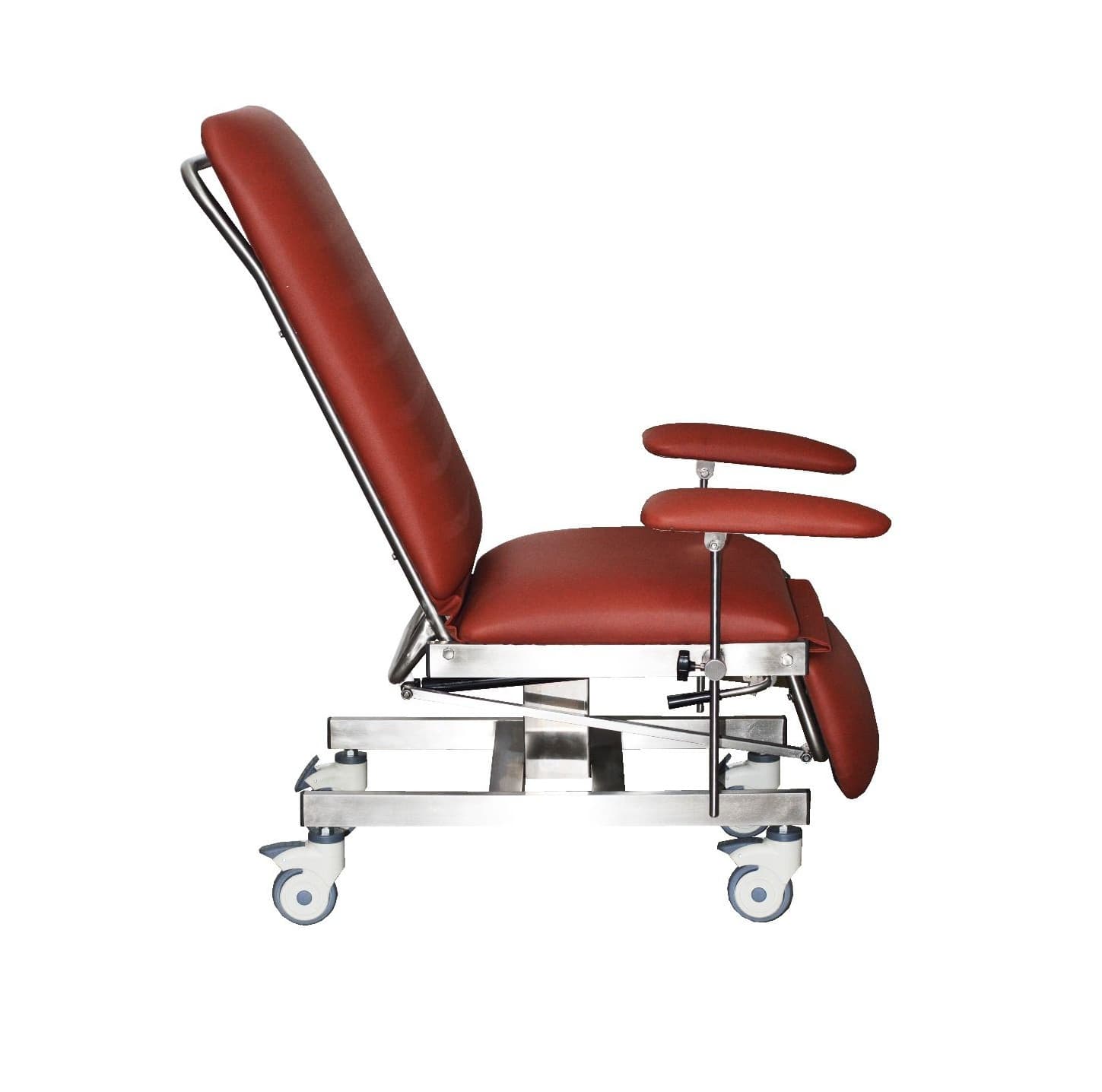 Phlebotomy Chair / Blood Collection Chair – Stainless Steel Frame with Wheels