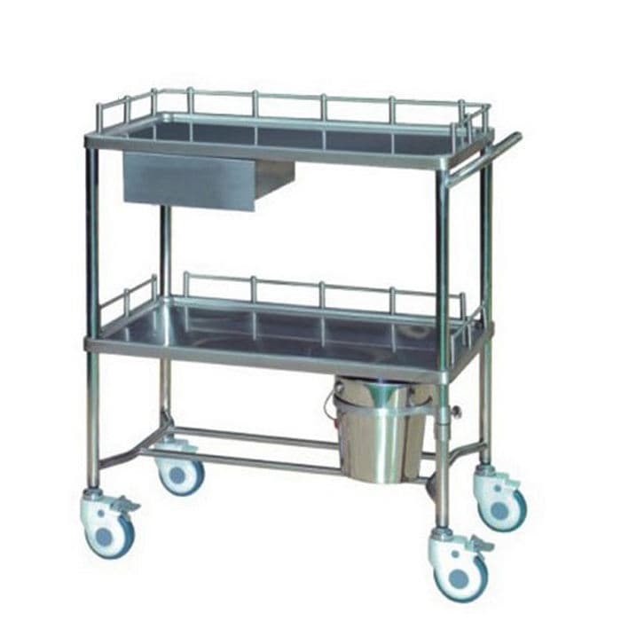 Stainless Steel Medical Utility Trolley with Drawers – DongPin BDT205