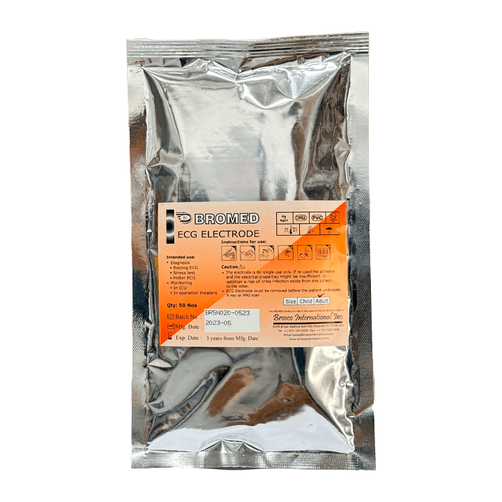 Bromed Pediatric ECG Electrodes – Pack of 50