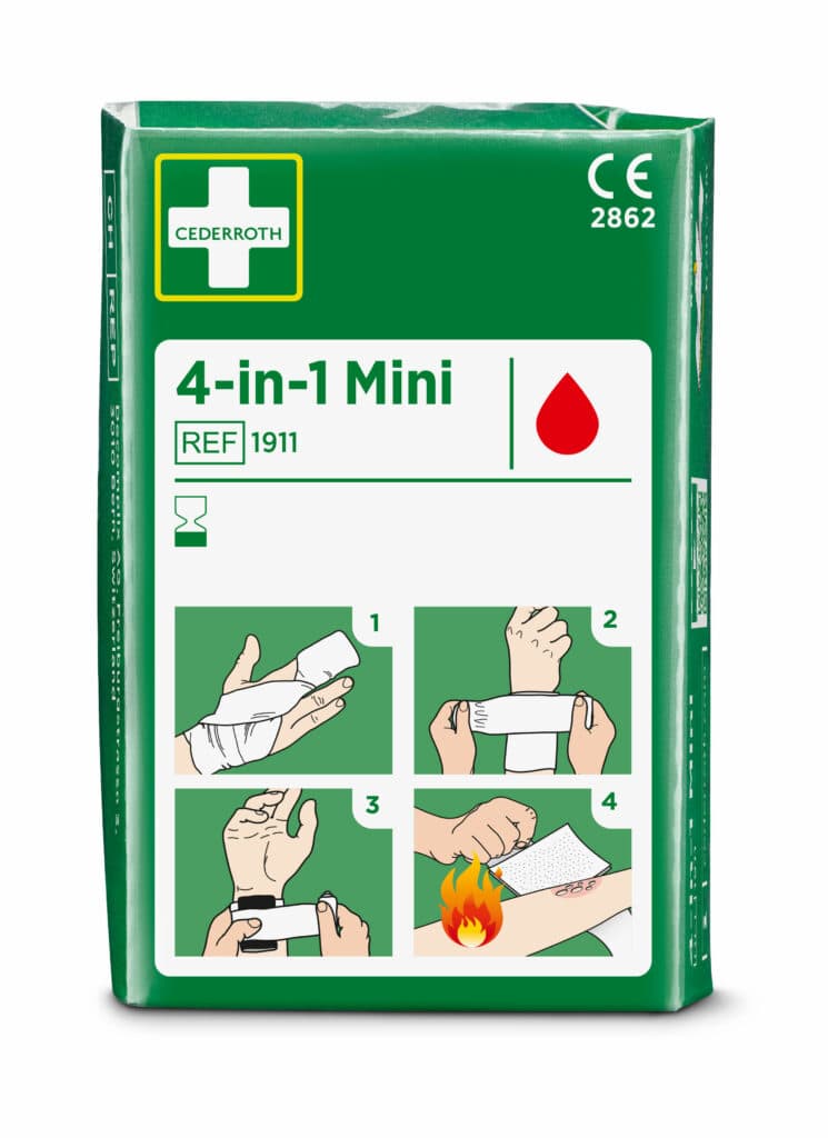 Cederroth 4-in-1 Mini Universal First Aid Dressing – Mini Bloodstopper | 1911