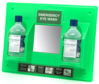 Blue Dot Emergency Eye Wash Station with Mirror – CM-30EWST21