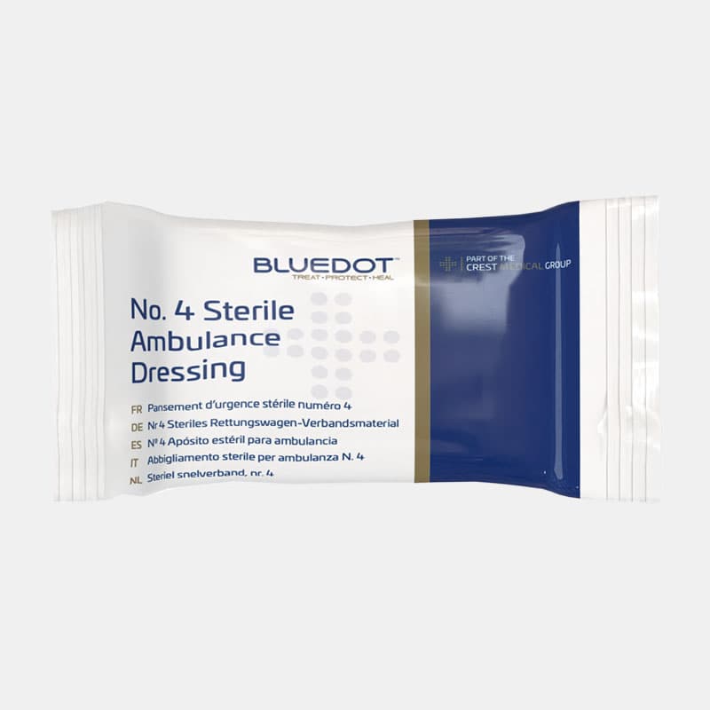 Blue Dot Sterile Ambulance Dressings – Four Sizes