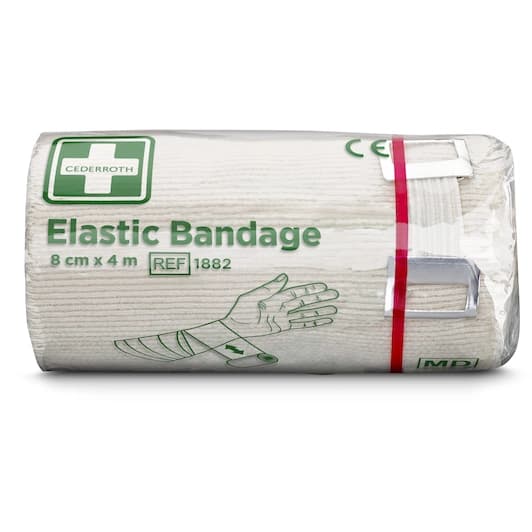 Cederroth Elastic Fixation Bandage with Clips – 8 cm × 4 m | 1882
