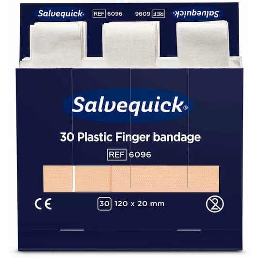 Salvequick Plastic Finger Plasters – 120 × 20 mm | 6096