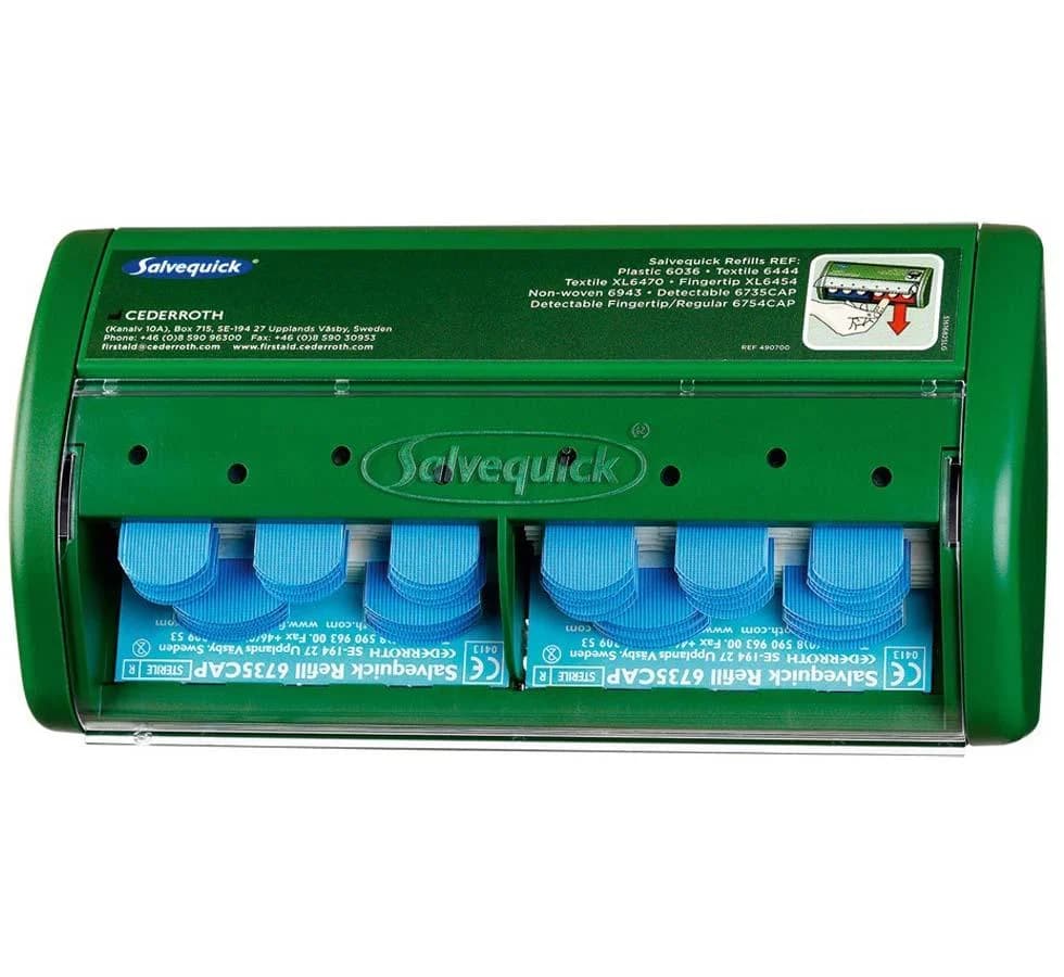 Cederroth Salvequick Blue Detectable Plaster Dispenser | 490750